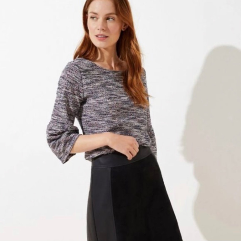 Loft Boucle Bell Cuff Top